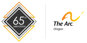 Logotipo del 65 aniversario de The Arc Oregon