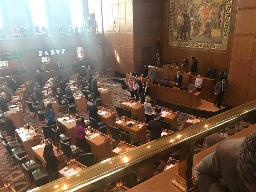 Image of the Oregon Legislature in session